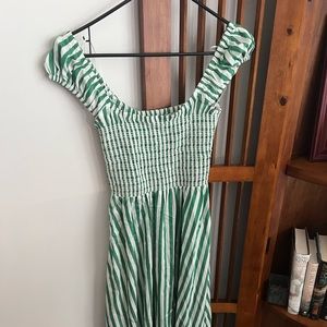 La Ligne NYC Vivian dress in Green and Ivory
